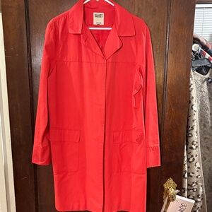 Hilary Radley Vibrant Red Trench Coat